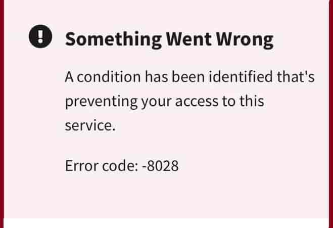 IRS error code 8028