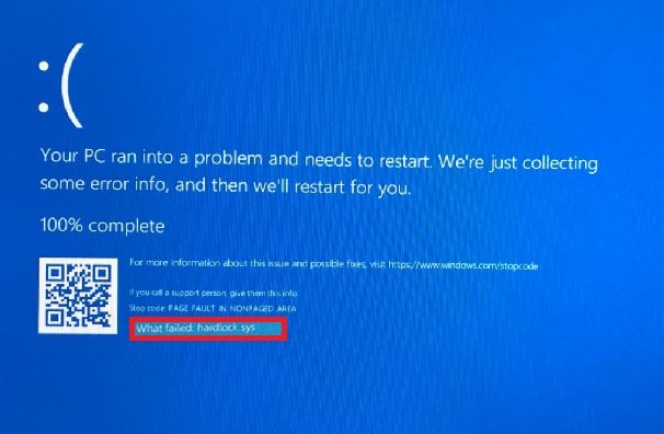 hardlock.sys error Windows