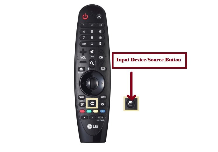 input Device button lg tv remote